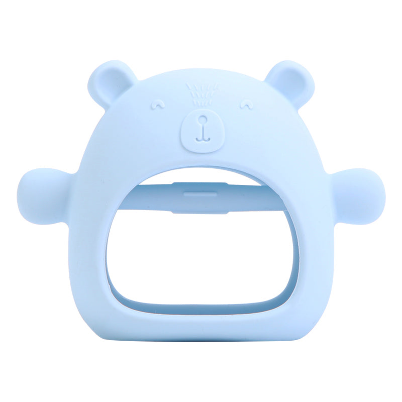 Bear-Shaped Baby Mitten Silicone Teether