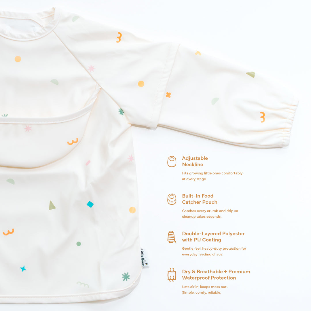 Bee Clean Polyester Bib (Doodle)