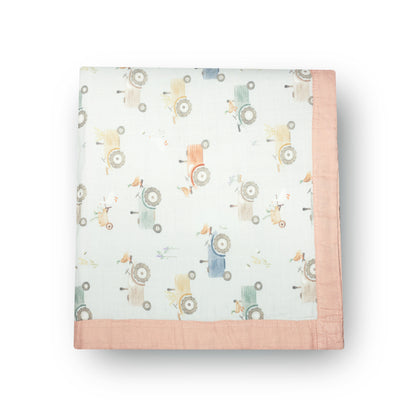 Bee Comfy 4-Layer Blanket (Farmstead)